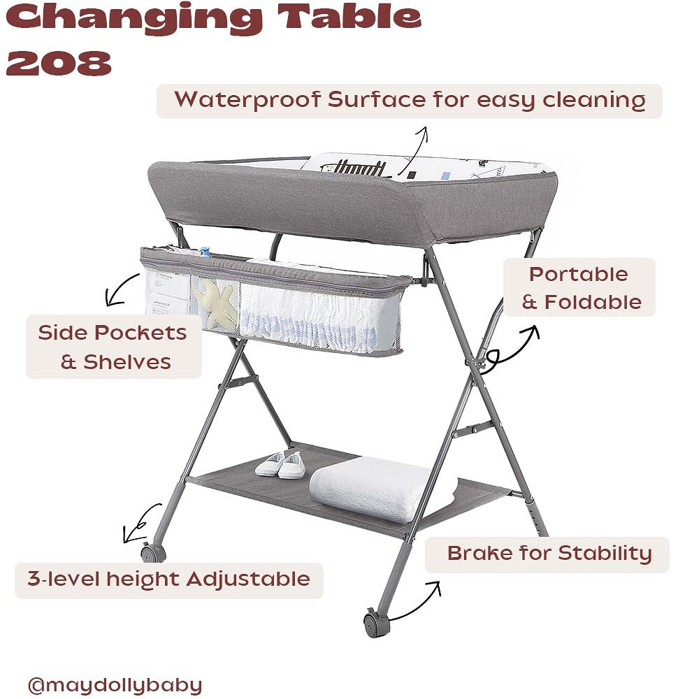 Maydolly 208 Foldable Waterproof Baby Changing Table Maydolly LLC